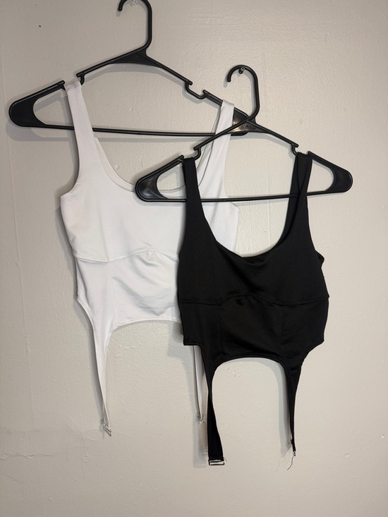 live in the moment Tops - Black and White Tank Duo